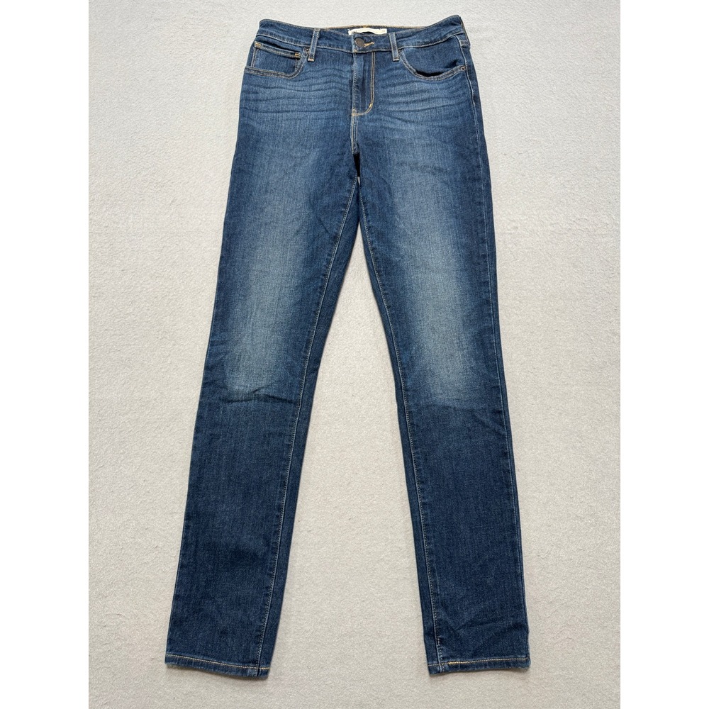 Levi's 721 Jeans Women's 28 Blue Denim Dark Wash High Rise Skinny Fit Whiskered